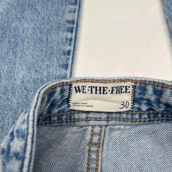 Free People Distressed Flare Jeans Denim Rare Women's 30 Raw Hem Boho Casual - Picture 5 of 8